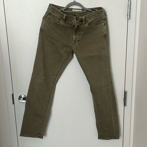 Madewell Men’s 31/32 Slim Olive Green Denim Pants